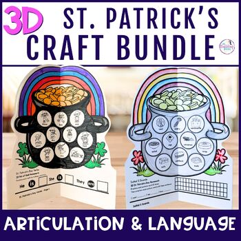 3D St. Patrick's Day Speech Therapy Craft for Articulation and Language Pot of Gold