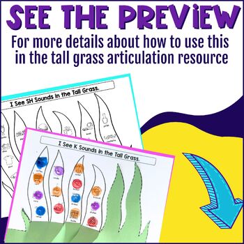Spring Articulation Worksheets In the Tall, Tall Grass No Prep Speech Therapy - Image 4