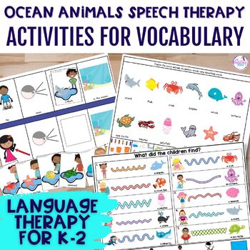 Ocean Animals Speech Therapy Vocabulary & Language Activities Summer ESY