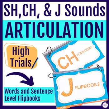 SH, CH, J Articulation Activities Speech Therapy Flipbooks Words & Sentences