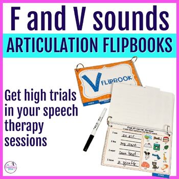 F and V Articulation Activities Flipbooks for Speech Therapy - Words & Sentences