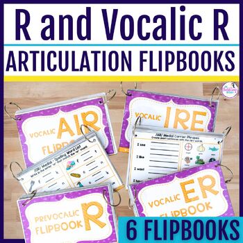 R Articulation Activities Flipbooks for Speech Therapy Prevocalic and Vocalic R
