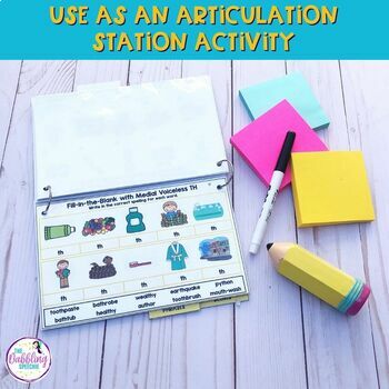 TH Articulation Activities Flipbooks for Voiced & Voiceless TH Words & Sentences - Image 4