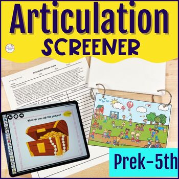 Quick Articulation Speech Screener For Preschool & Elementary SLPs - Digital Too