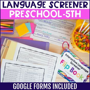 Informal Quick SLP Language Screener for Preschool-5th Grade W/ Digital Options