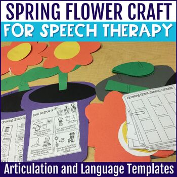 Spring Crafts Speech Therapy Flower for Articulation, Language, & Sequencing