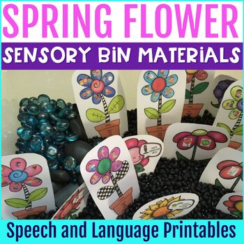 Spring Flower Sensory Bin Activities for Speech and Language Therapy