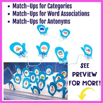 Winter Sensory Bin Mittens W/ Articulation, Vocabulary & Emotions Activities - Image 4