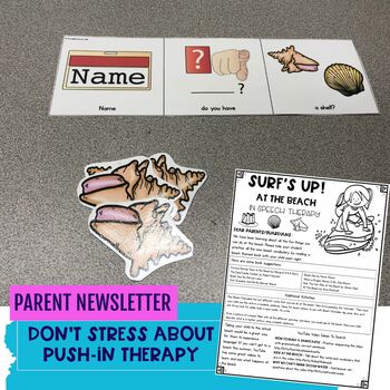 Summer Speech Therapy Beach-Themed Push-In Language Lesson Plan Guides - Image 4