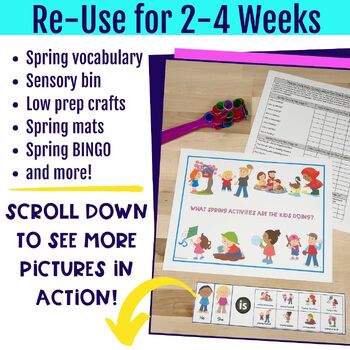 Spring Speech Therapy Activities Language Lesson Plan for Push-In Preschool-2nd - Image 4