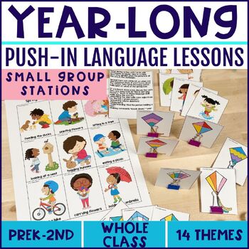 Push-In Speech Therapy Lesson Plans for Year Long Fall, Winter, Spring, Summer