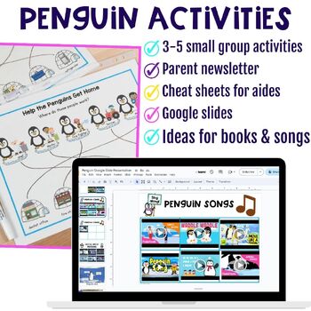 Penguin Activities Push-In Language Lesson Plan Guides for Speech Therapy - Image 2