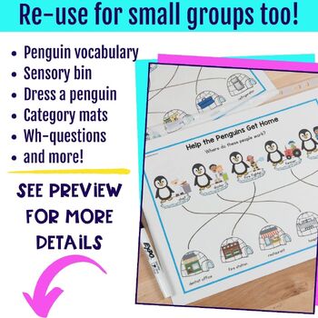 Penguin Activities Push-In Language Lesson Plan Guides for Speech Therapy - Image 4