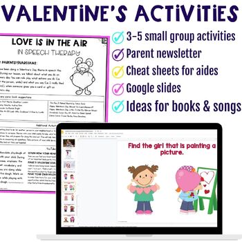 Speech Therapy Valentine's Day Activities Push-In Language Therapy Lesson Plans - Image 2