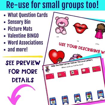Speech Therapy Valentine's Day Activities Push-In Language Therapy Lesson Plans - Image 4