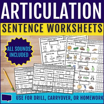 Sentence Level Articulation Activities for R, S, Z, TH, L, S-blends, SH, CH, etc