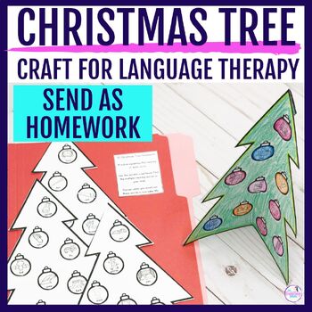 Christmas Crafts Speech Therapy Winter Language Activities 3D Christmas Tree