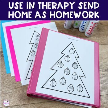 Christmas Crafts Speech Therapy Winter Language Activities 3D Christmas Tree - Image 4