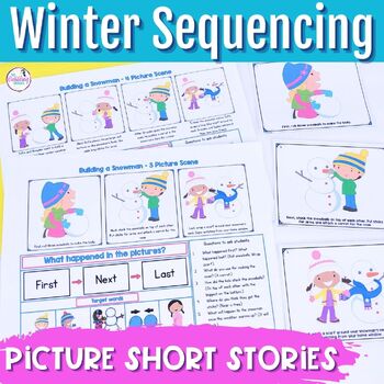 Winter Sequencing Stories Speech & Language Therapy Activities with Pictures