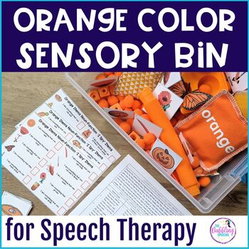 Learning Colors Preschool Sensory Bin for Teaching the Color Orange Speech & ESL