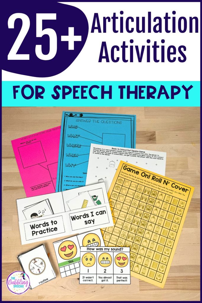 25+ articulation activities for speech therapy to get higher trials.