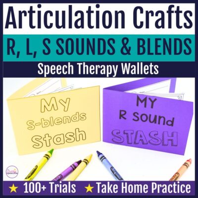 have a fun articulation craft for R, L, S sounds and blends at the word level.