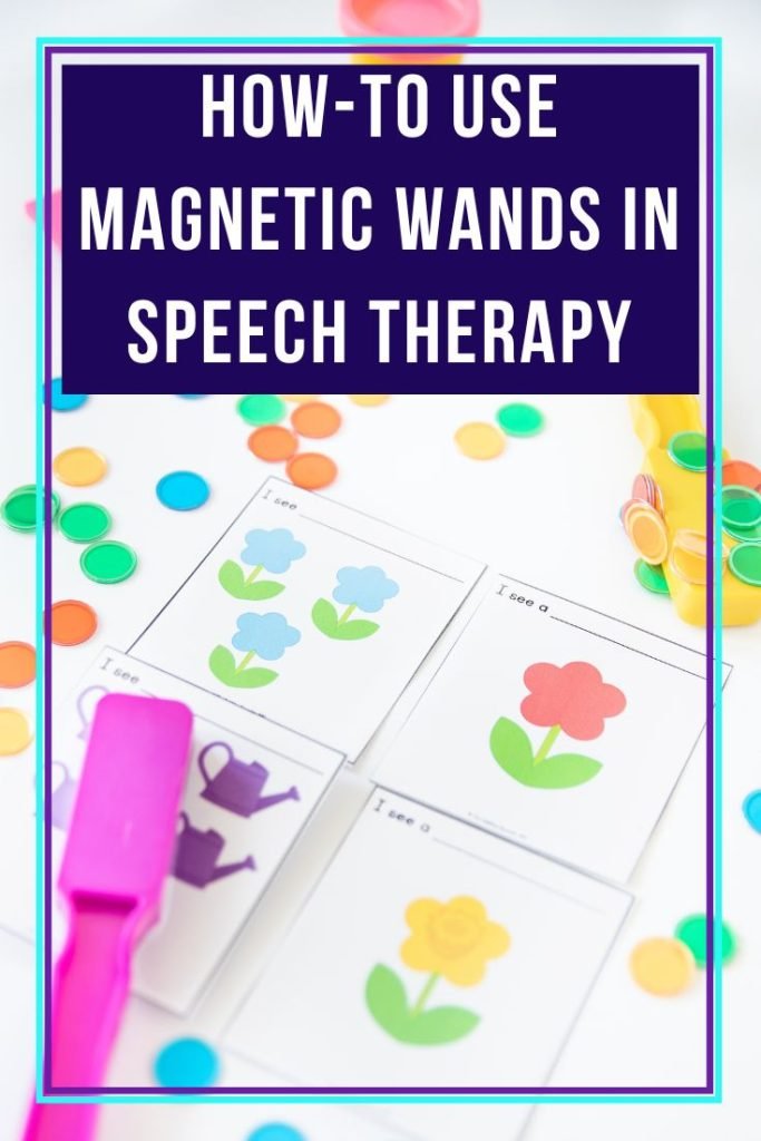 How to use speech therapy flashcards with magnetic wands and chips!