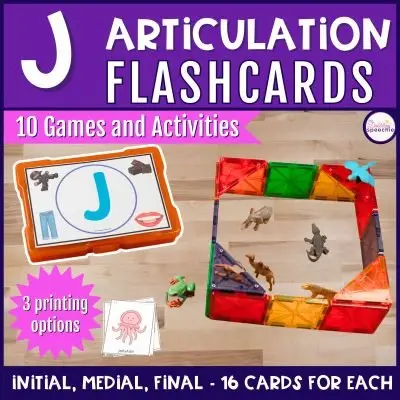 J articulation flashcards games and activities for high trial drill practice.