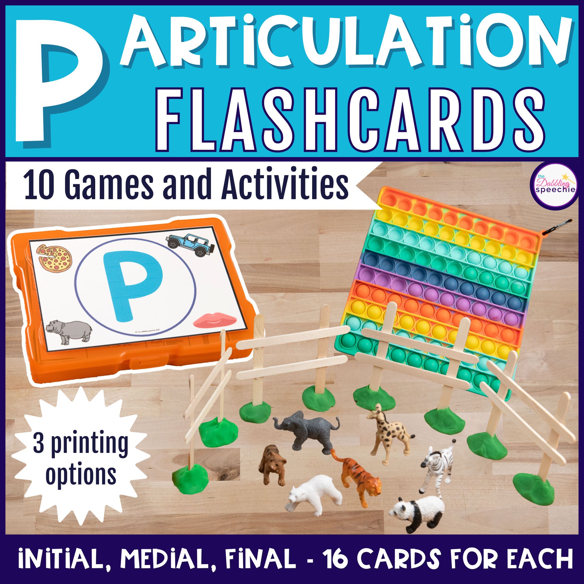 P Articulation Flashcards for Speech Therapy W/ Initial, Medial, Final ...