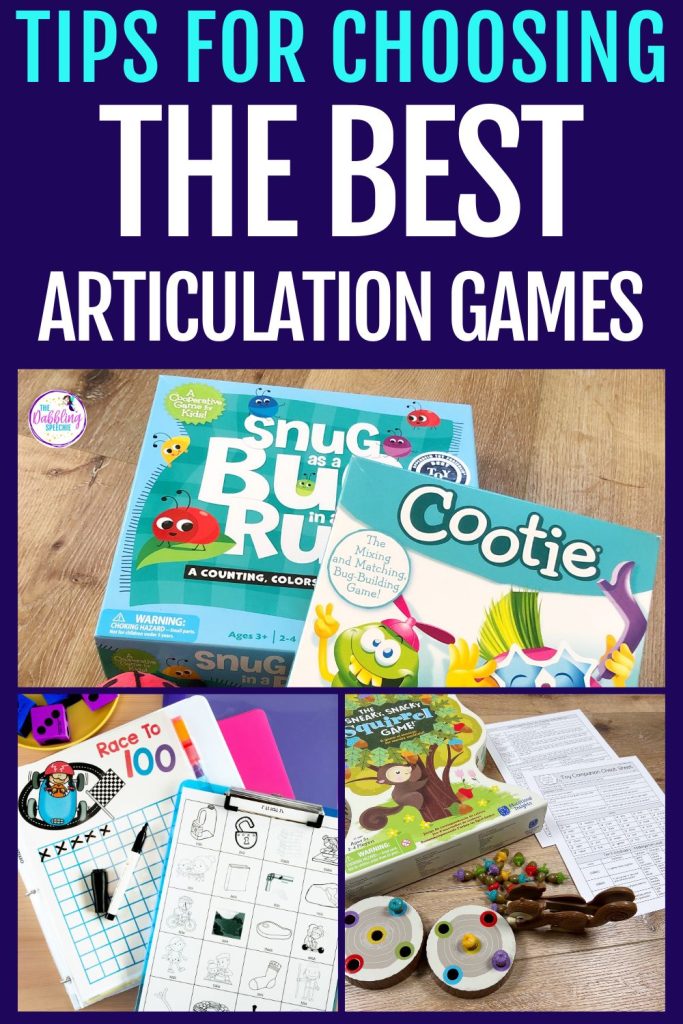 Tips for choosing the best articulation games for your speech therapy sessions.