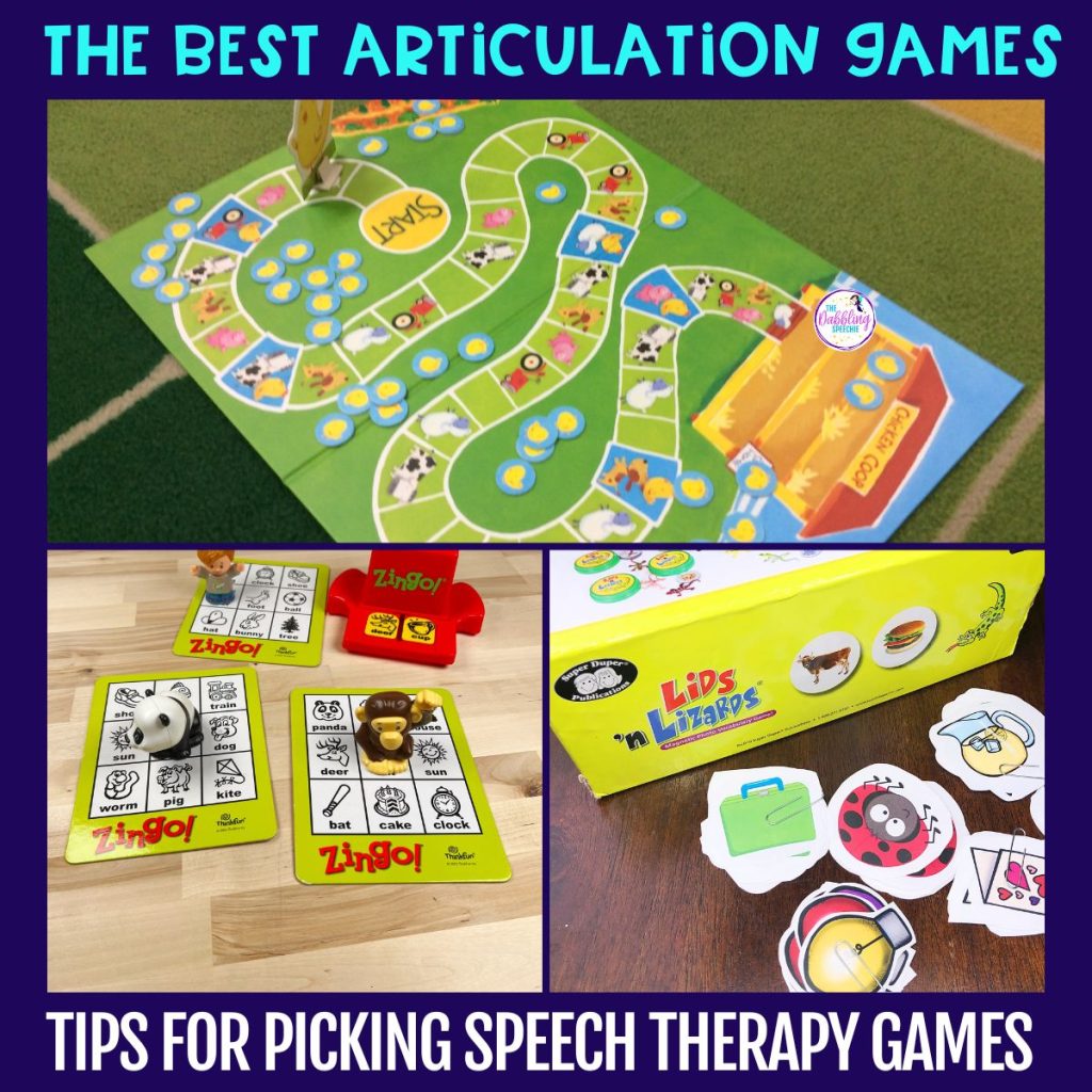 Get a list of the BEST articulation games for speech therapy