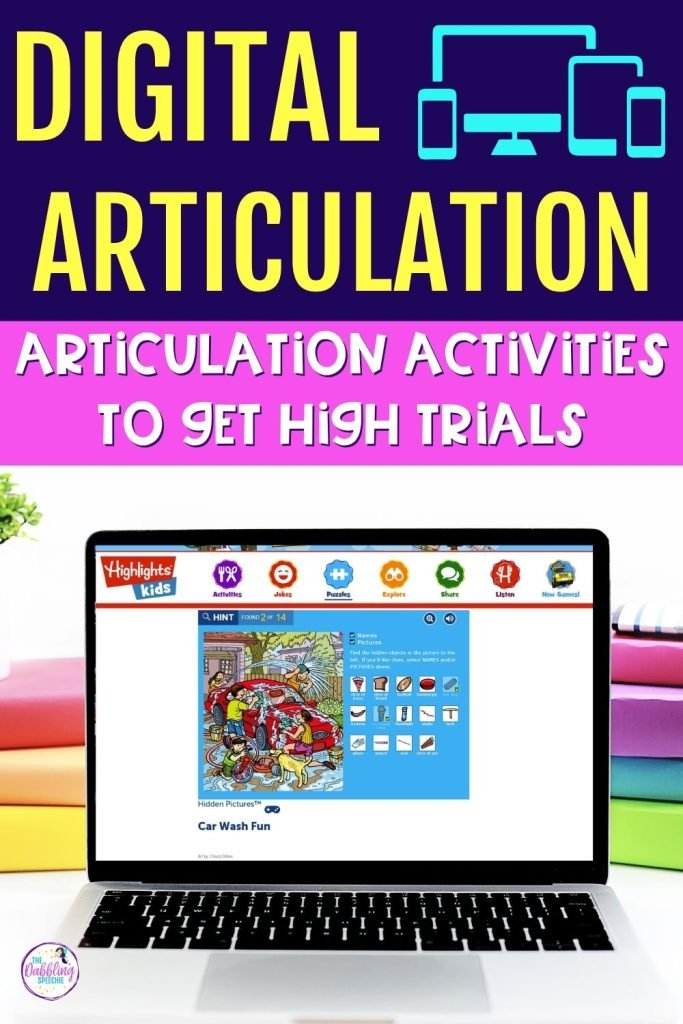 Get ideas for digital articulation therapy activities for teletherapy or in-person.