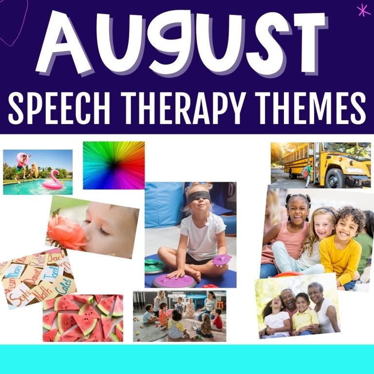 Get ideas for August speech therapy themes to make lesson planning easier!