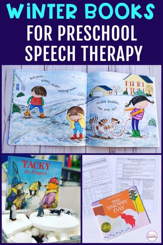 Get ideas for winter books to use with your preschoolers in speech therapy.