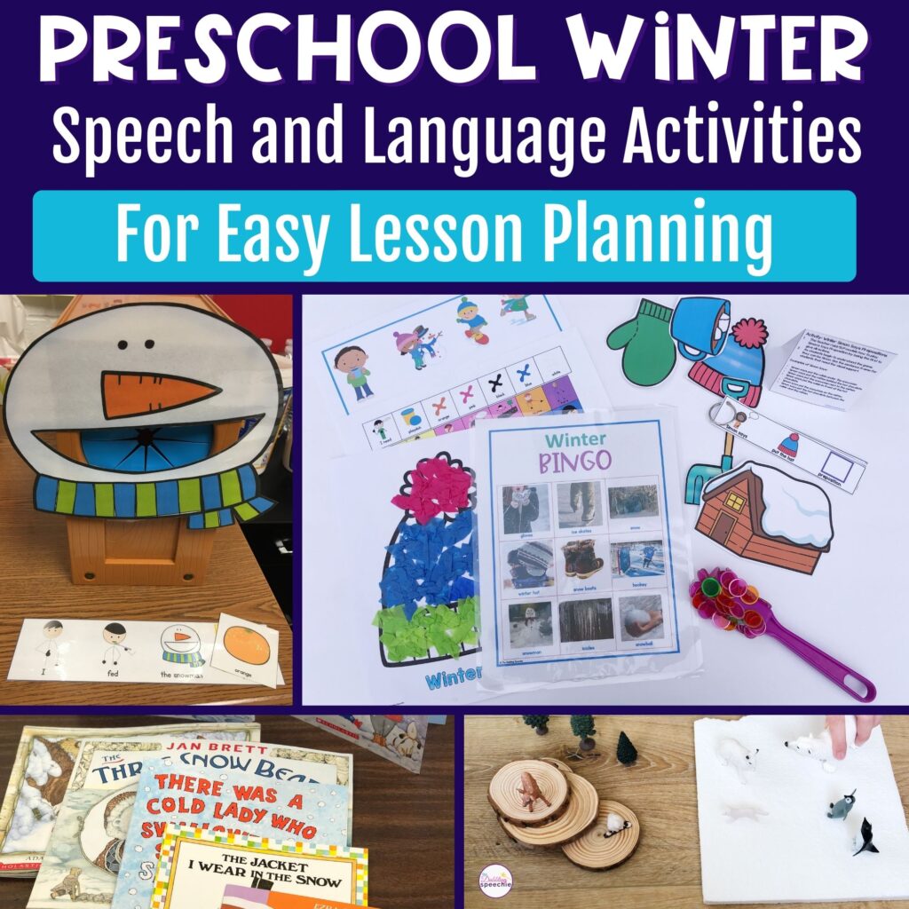 Get speech and language ideas for your preschool winter themed units!