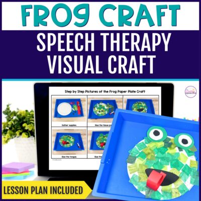 Frog speech therapy visual craft for special education