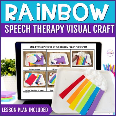 Rainbow speech therapy visual craft for special education