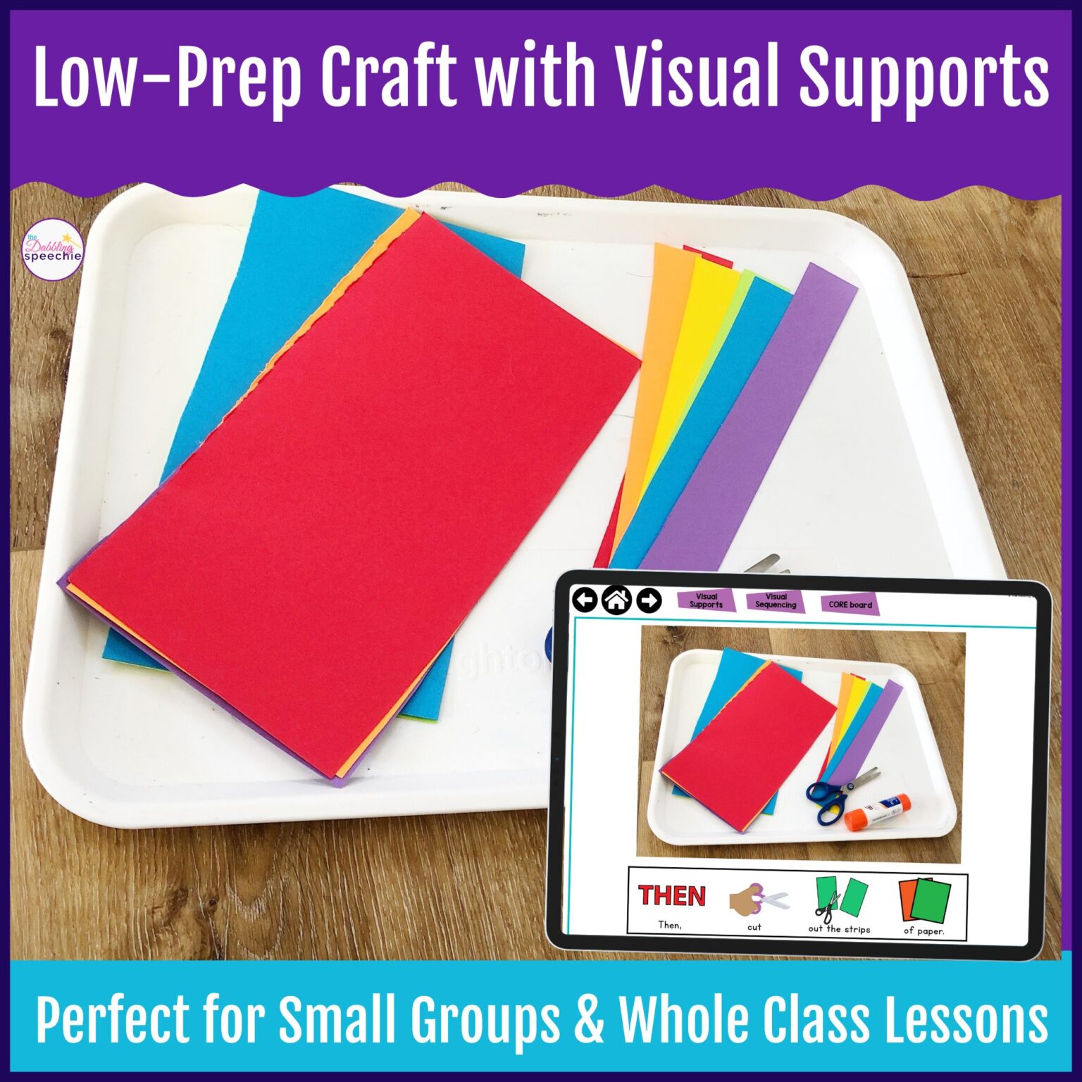 Rainbow Paper Plate Speech Therapy Craft with Visual Supports St ...