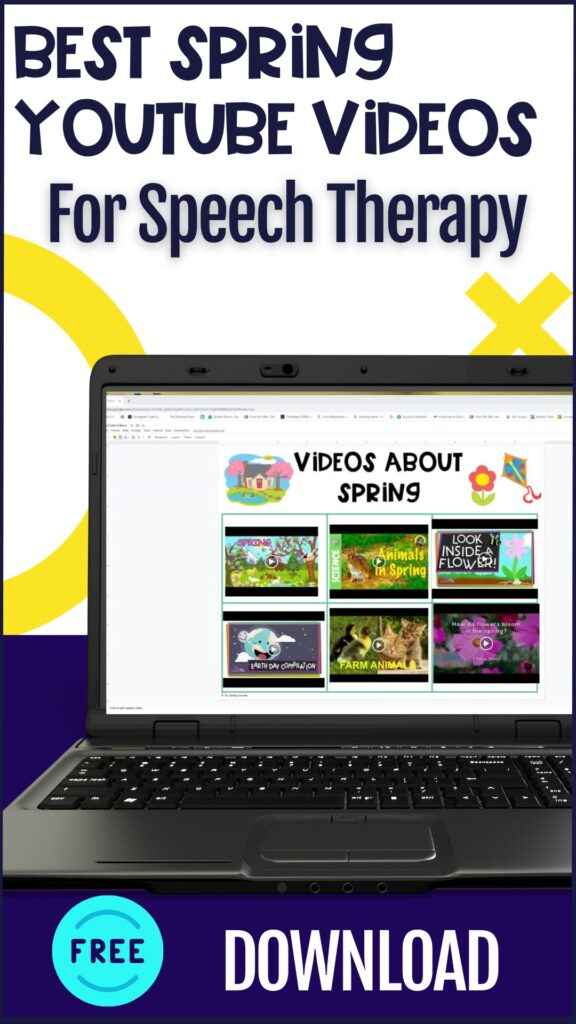 Organized Google Slides with all the best spring speech therapy videos so you can lesson plan with ease!