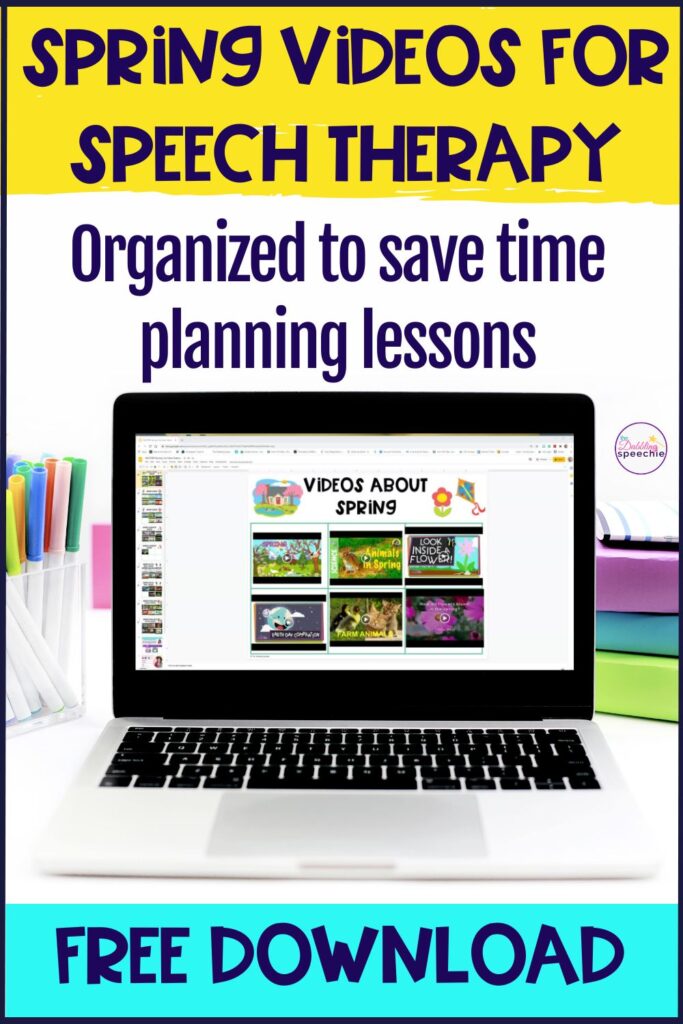 Spring speech therapy videos for elementary