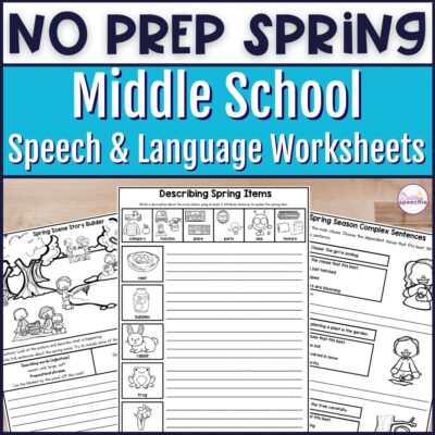 Low prep spring speech and language activities for older students.