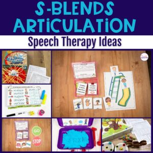 S blends articulation activities for isolation to conversation for speech therapy