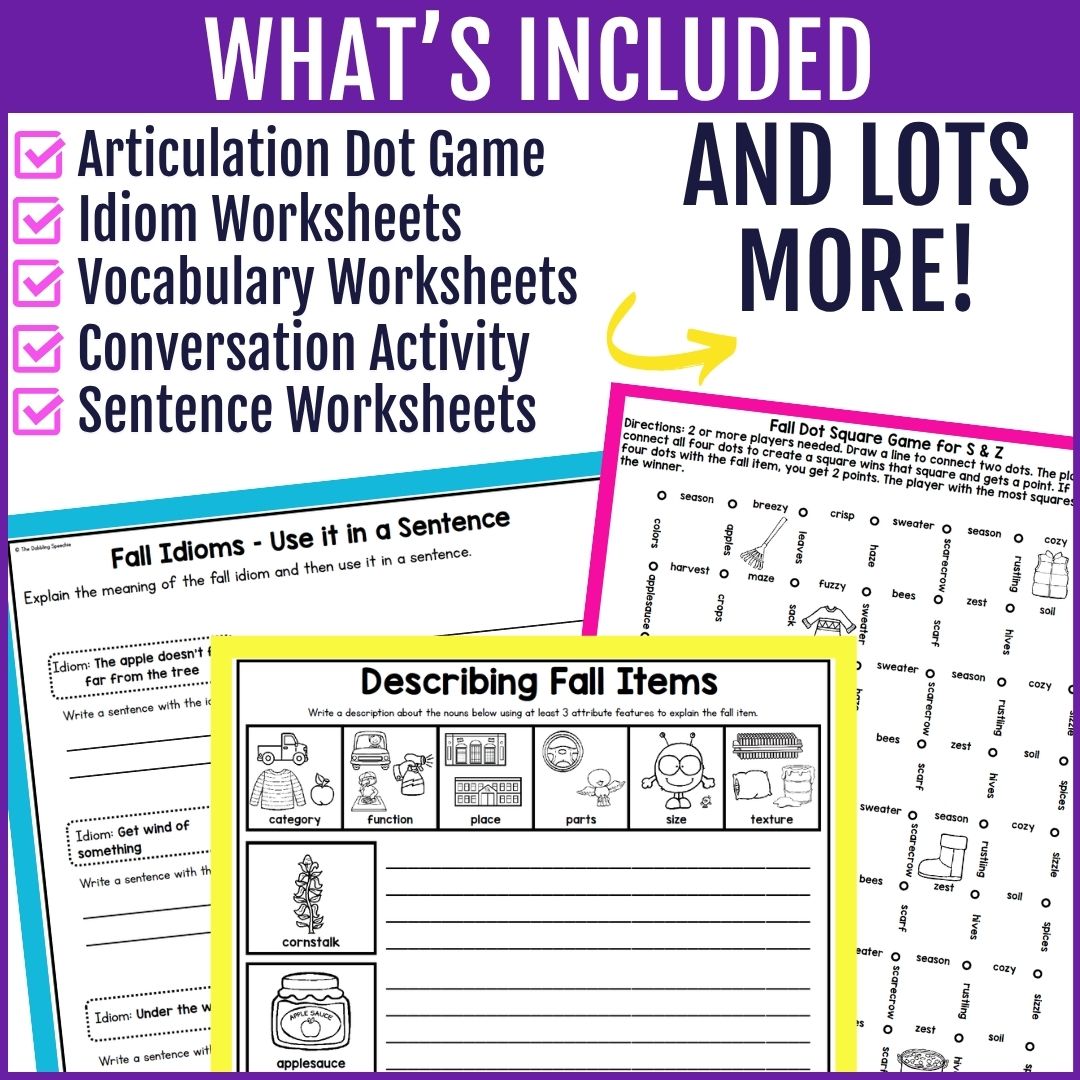 Seasonal Speech Therapy Middle School Activities Spring, Summer, Fall & Winter - Image 2