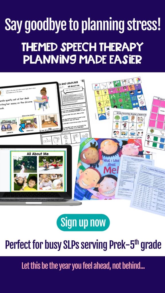 Join the themed therapy SLP membership for easy speech therapy lesson planning.