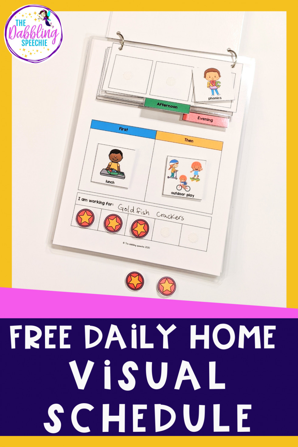 Free Daily Home Visual Schedule - thedabblingspeechie